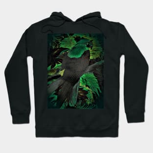 GREEN PARROT MACAW TROPICAL ART JUNGLE EXOTIC BIRD PALM POSTER DECO PRINT Hoodie